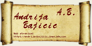 Andrija Bajičić vizit kartica